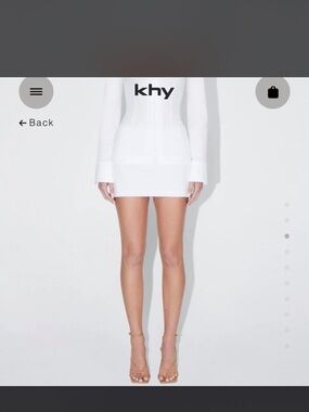 KHY White Mini Skirt - Clean Structured Silhouette